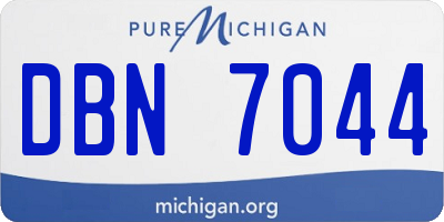 MI license plate DBN7044