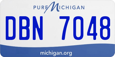 MI license plate DBN7048