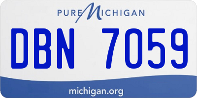 MI license plate DBN7059