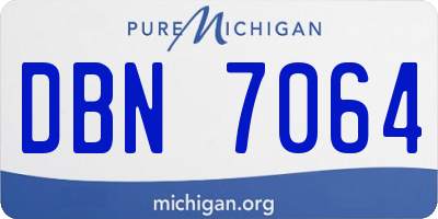 MI license plate DBN7064