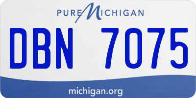MI license plate DBN7075