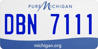 MI license plate DBN7111