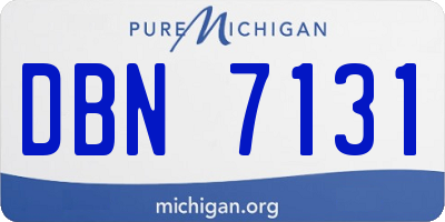 MI license plate DBN7131