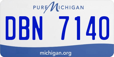 MI license plate DBN7140