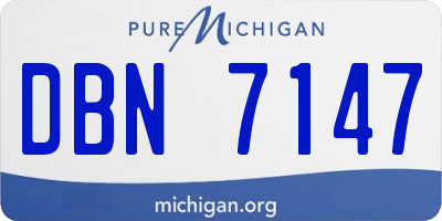 MI license plate DBN7147