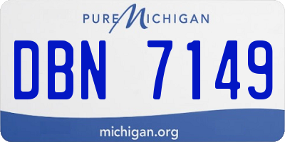 MI license plate DBN7149