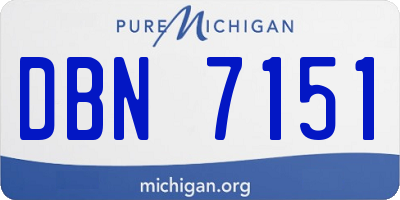 MI license plate DBN7151