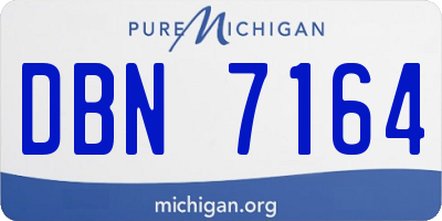 MI license plate DBN7164