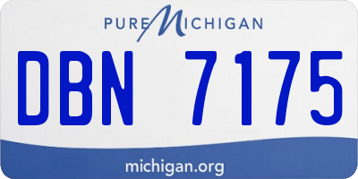 MI license plate DBN7175