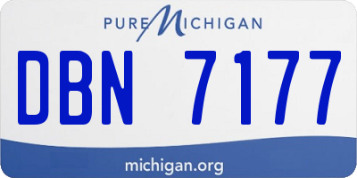 MI license plate DBN7177