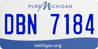 MI license plate DBN7184