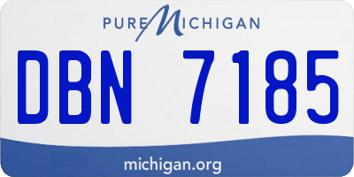 MI license plate DBN7185