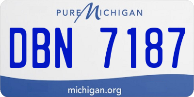 MI license plate DBN7187