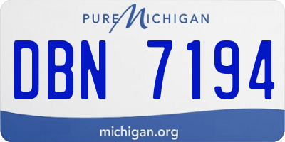 MI license plate DBN7194