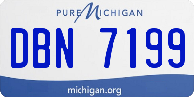 MI license plate DBN7199