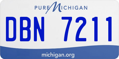 MI license plate DBN7211