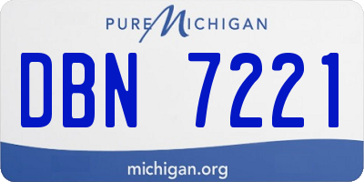 MI license plate DBN7221
