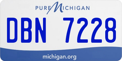 MI license plate DBN7228
