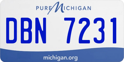 MI license plate DBN7231