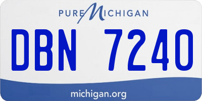 MI license plate DBN7240