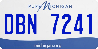 MI license plate DBN7241