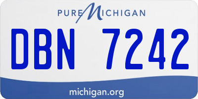 MI license plate DBN7242