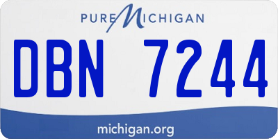 MI license plate DBN7244