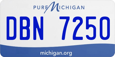 MI license plate DBN7250