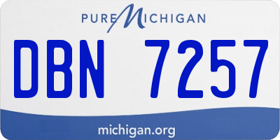 MI license plate DBN7257