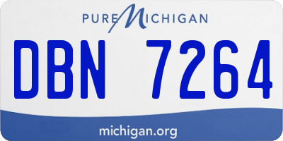 MI license plate DBN7264