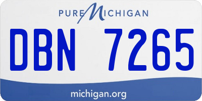 MI license plate DBN7265