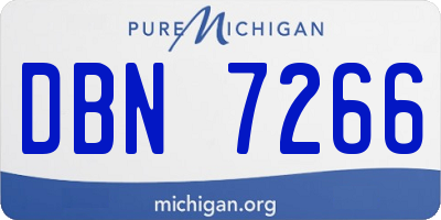 MI license plate DBN7266