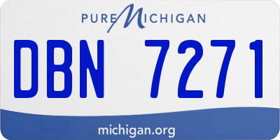MI license plate DBN7271