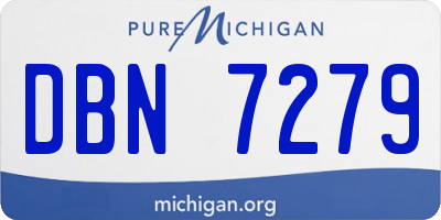 MI license plate DBN7279