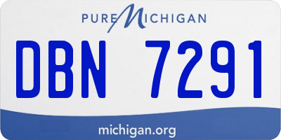 MI license plate DBN7291