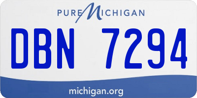 MI license plate DBN7294