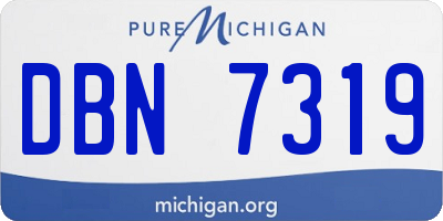 MI license plate DBN7319
