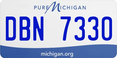 MI license plate DBN7330