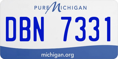 MI license plate DBN7331
