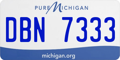 MI license plate DBN7333