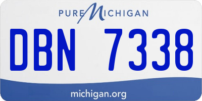 MI license plate DBN7338