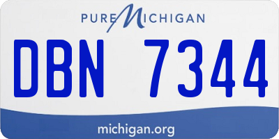 MI license plate DBN7344