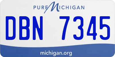 MI license plate DBN7345