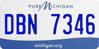 MI license plate DBN7346