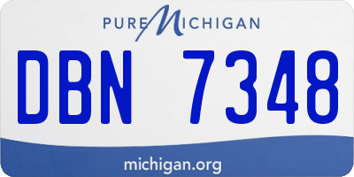 MI license plate DBN7348