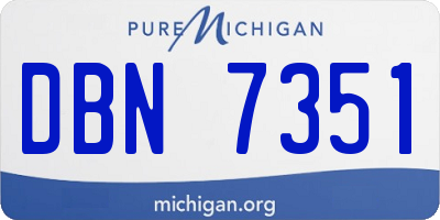 MI license plate DBN7351