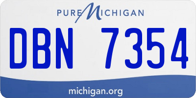 MI license plate DBN7354