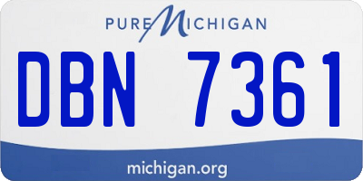MI license plate DBN7361