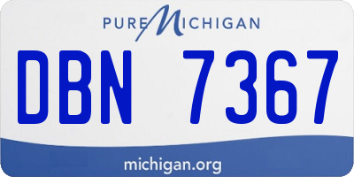 MI license plate DBN7367
