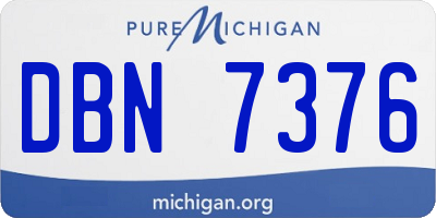 MI license plate DBN7376